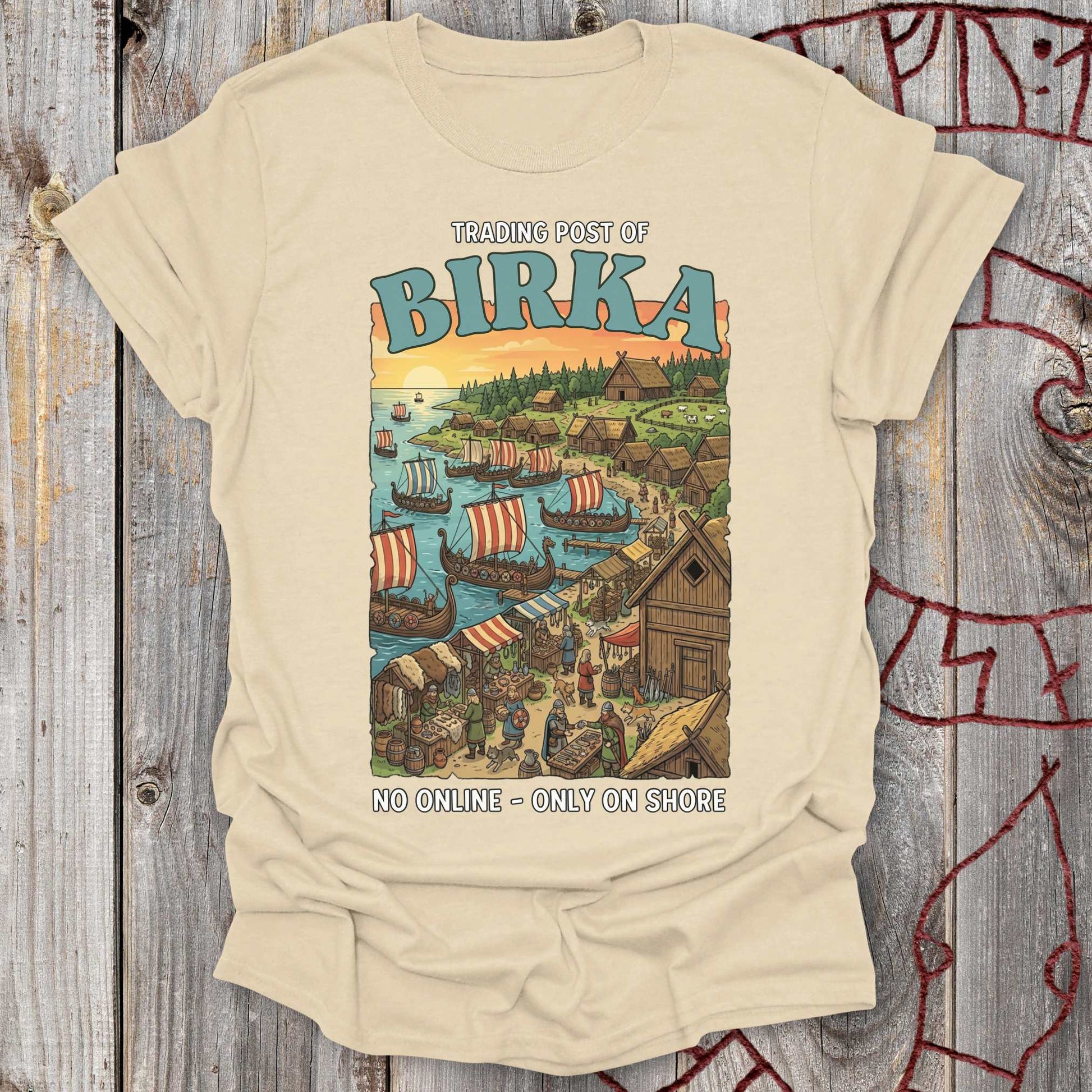 T-Shirt Trading Post of Birka - Funny Viking Shopping T-shirt Unisex size S M L XL 2XL