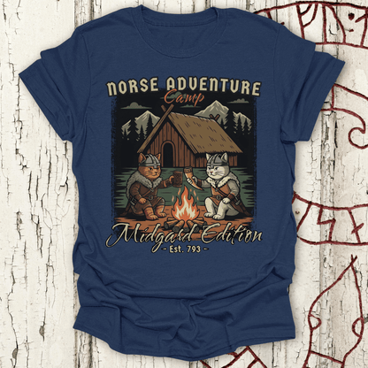 Norse Adventure Camp - Midgard Edition Cat T-shirt NEW!