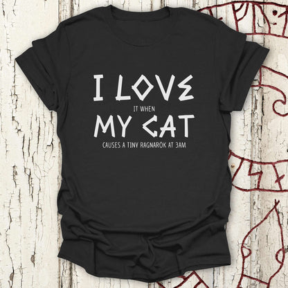 I Love My Cat - Funny Viking Cat Chaos T-shirt NEW!