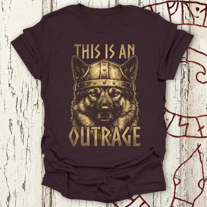 T-Shirt This is an Outrage - Viking Dog T-shirt NEW! Unisex size S M L XL 2XL