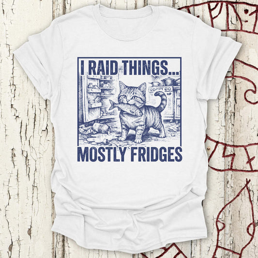 T-Shirt I Raid Things... Mostly Fridges - Proud Cat T-shirt NEW Unisex size S M L XL 2XL