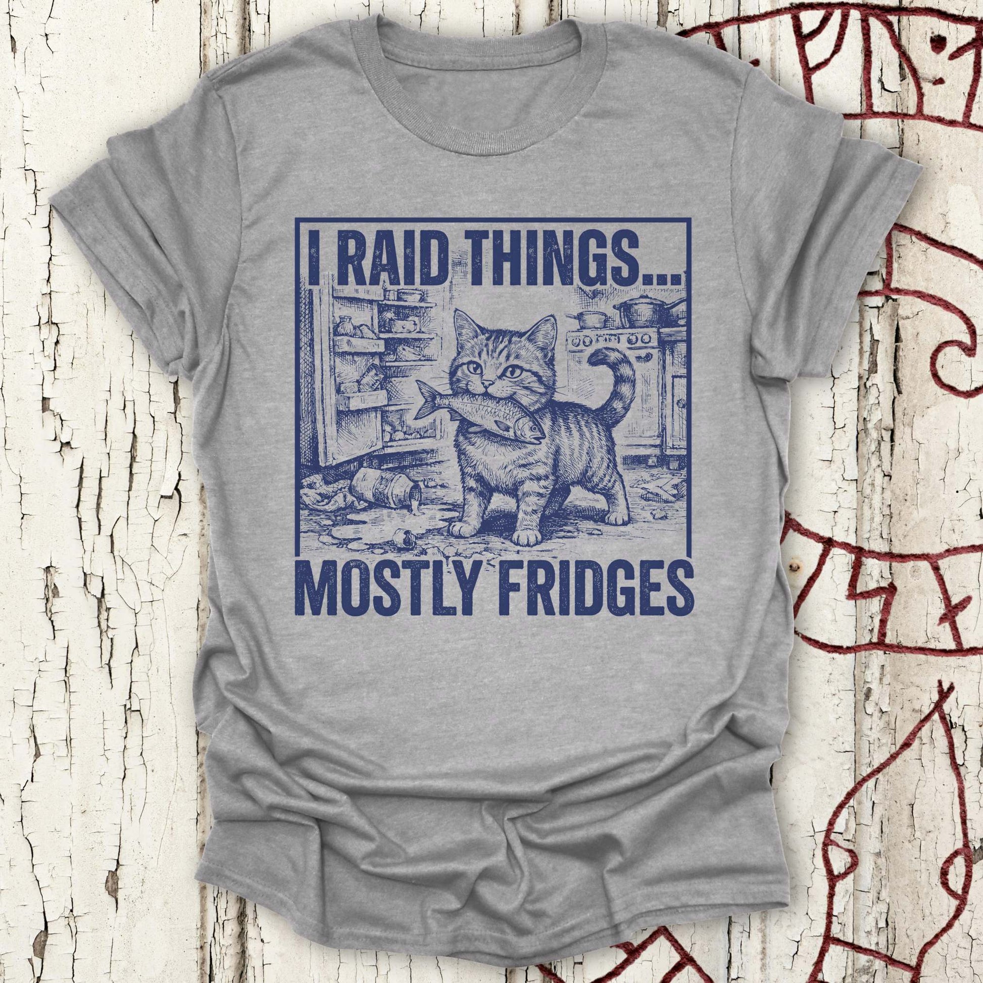 T-Shirt I Raid Things... Mostly Fridges - Proud Cat T-shirt NEW Unisex size S M L XL 2XL