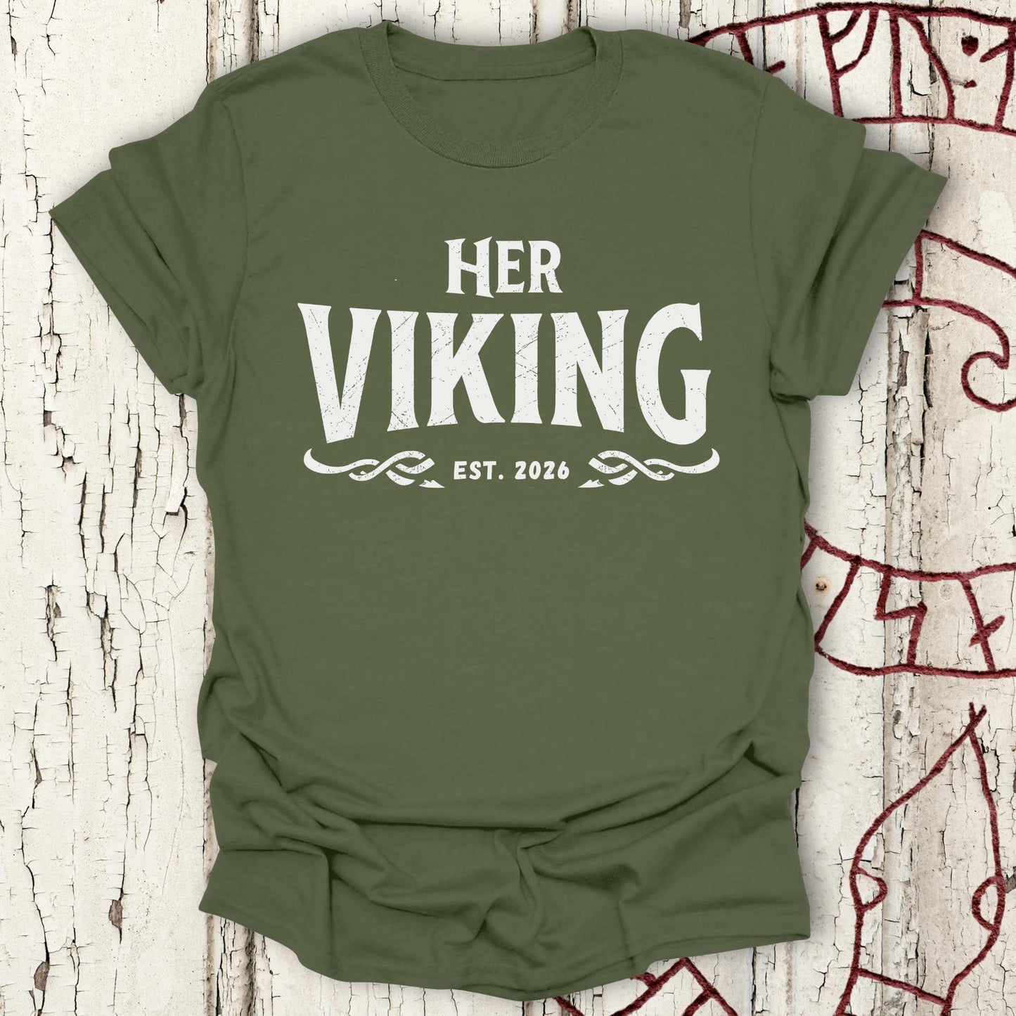 T-Shirt Her Viking Est. 2026 - Viking Groom Bachelor T-shirt NEW Unisex size S M L XL 2XL