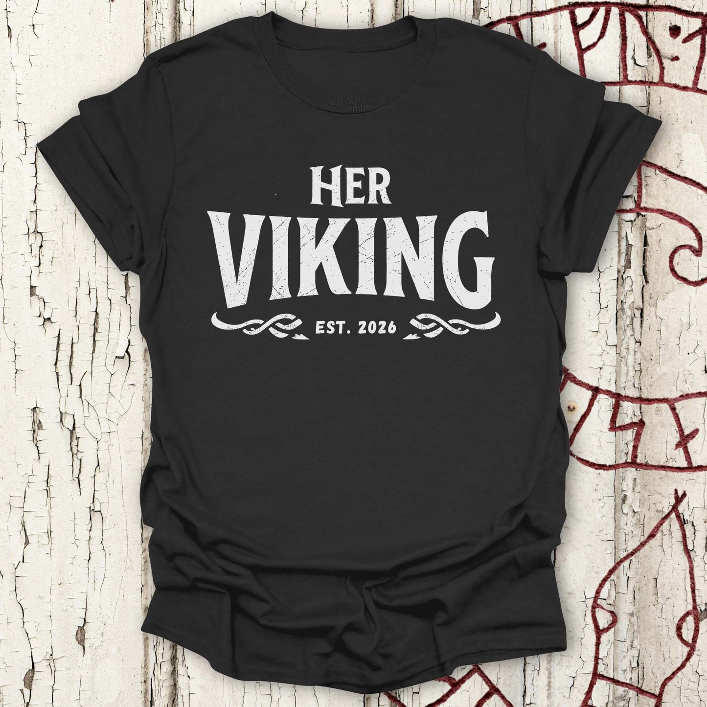 T-Shirt Her Viking Est. 2026 - Viking Groom Bachelor T-shirt NEW Unisex size S M L XL 2XL