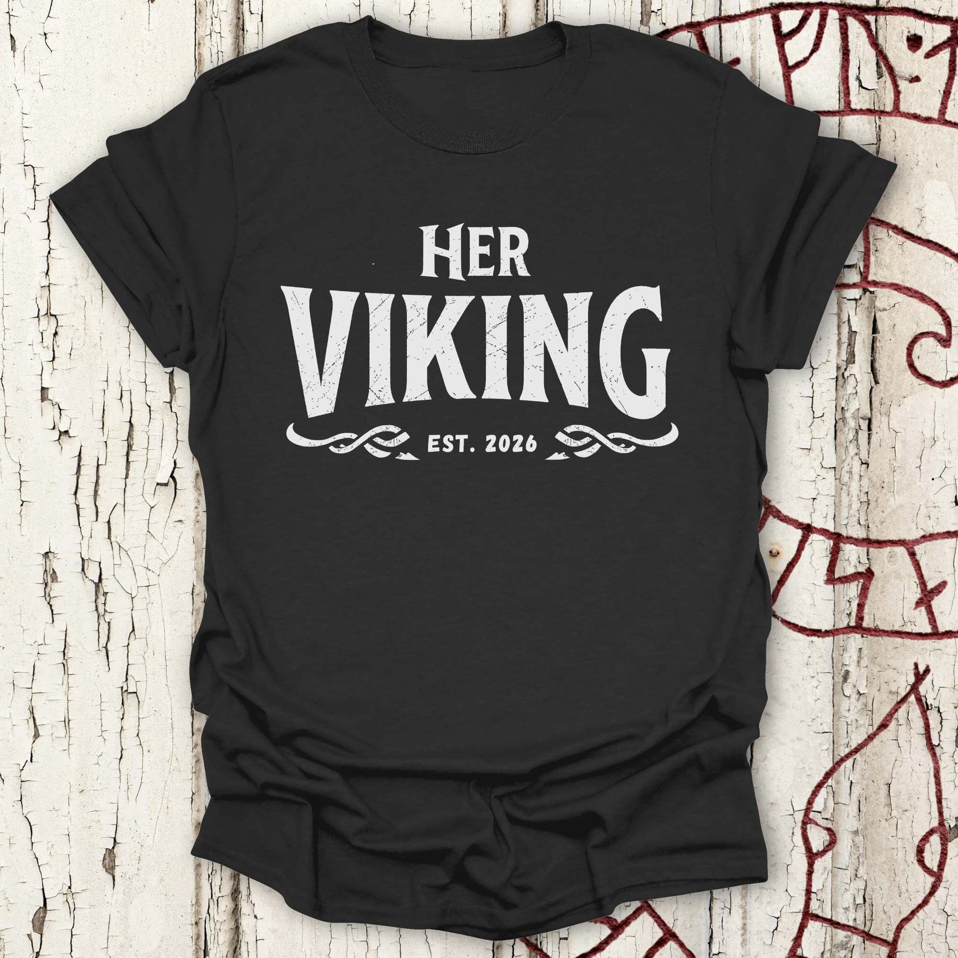 T-Shirt Her Viking Est. 2026 - Viking Groom Bachelor T-shirt NEW Unisex size S M L XL 2XL