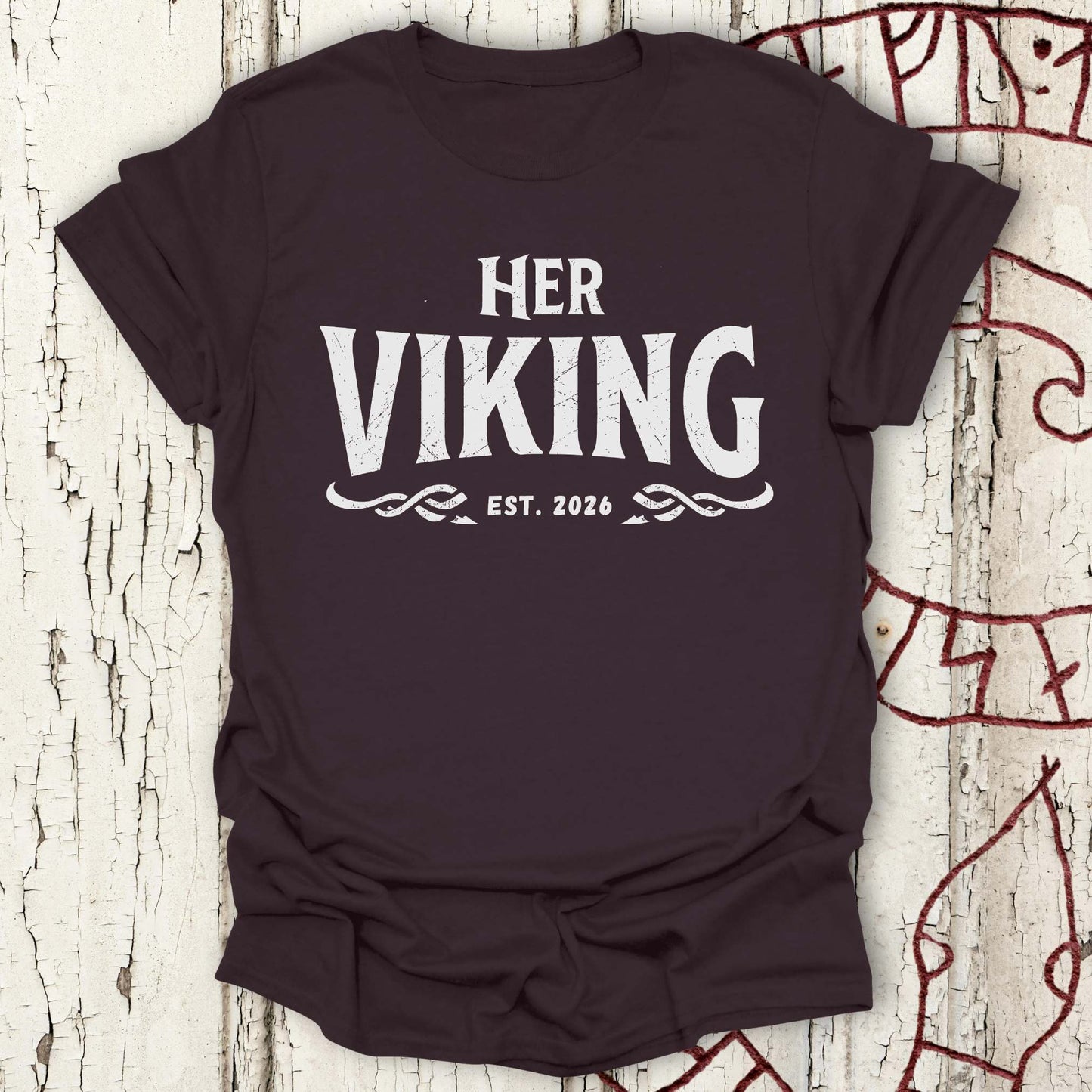 T-Shirt Her Viking Est. 2026 - Viking Groom Bachelor T-shirt NEW Unisex size S M L XL 2XL