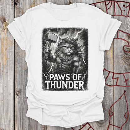 Paws of Thunder - Thor Viking Cat T-Shirt