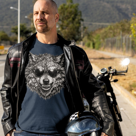 Fenrir Wolf with Sunglasses - Norse Mythology Creature T-shirt