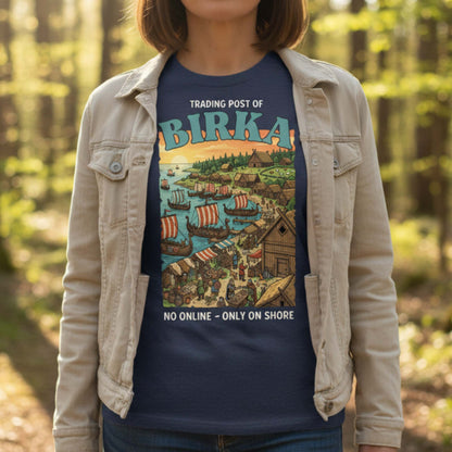 T-Shirt Trading Post of Birka - Funny Viking Shopping T-shirt Unisex size S M L XL 2XL