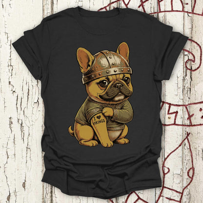 Viking Bulldog with Tattoo - I Love Vikings - T-shirt NEW!