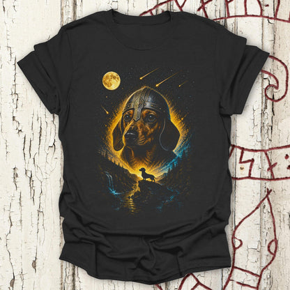 Dachshund Howling at the Moon Viking T-shirt NEW!