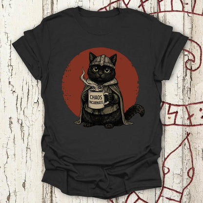 Chaos Incarnate - Viking Black Cat Retro T-shirt