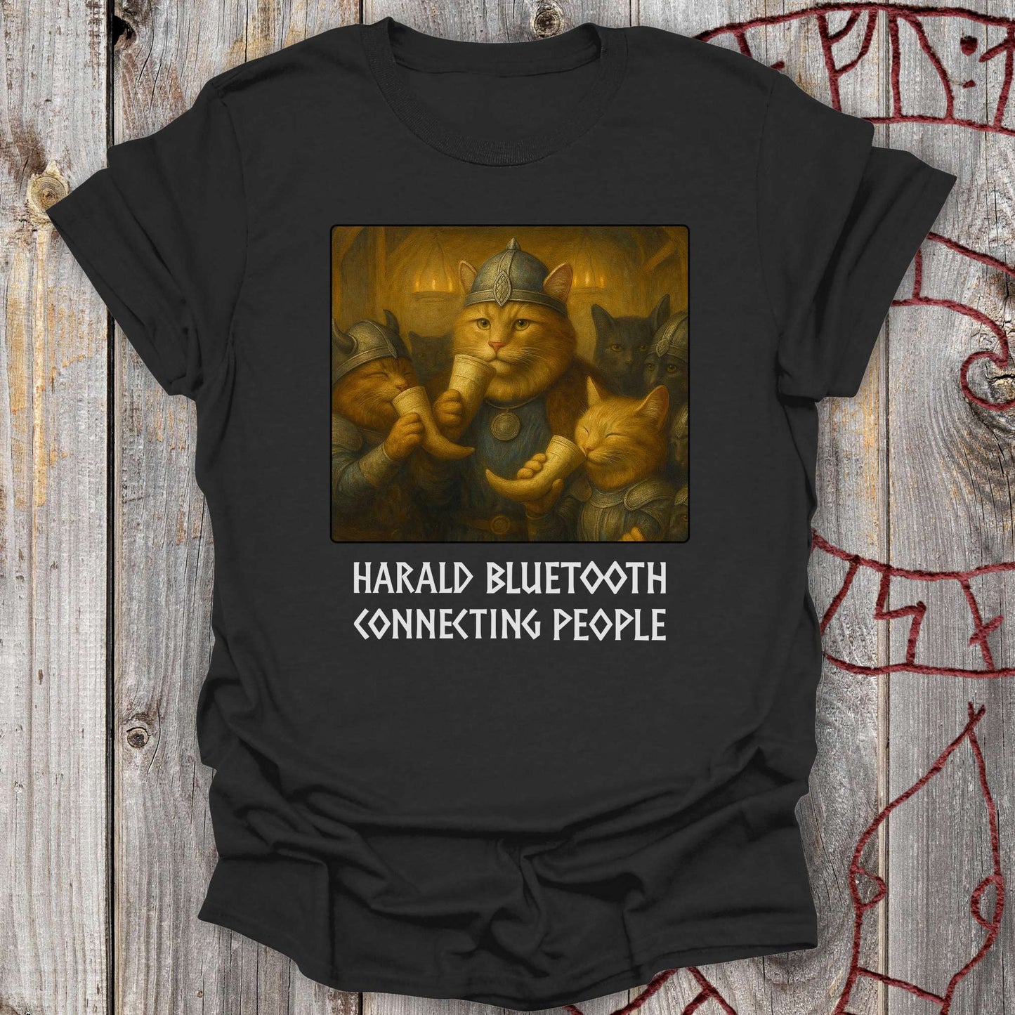 T-Shirt Harald Bluetooth Viking Cat T-Shirt Unisex size S M L XL 2XL