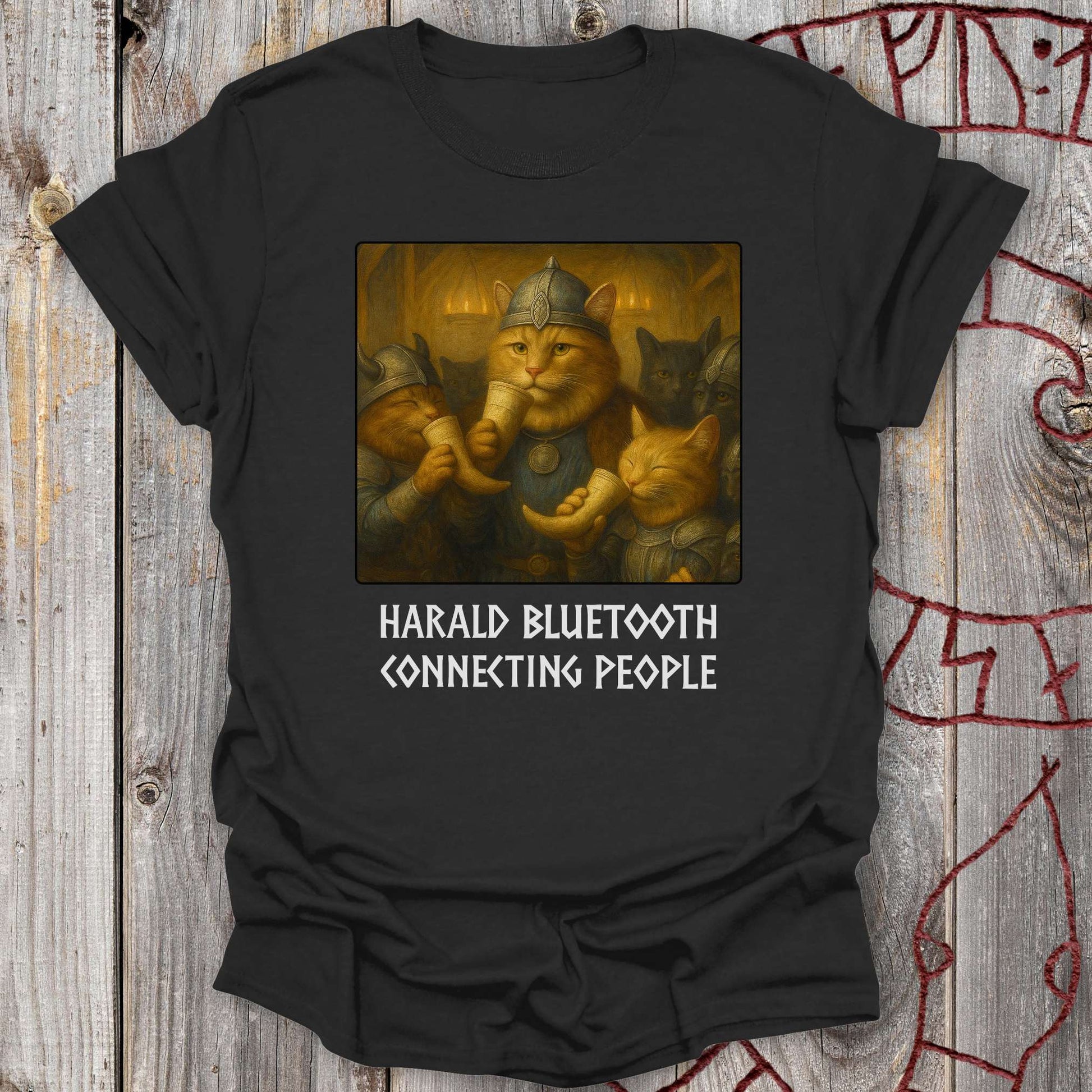 T-Shirt Harald Bluetooth Viking Cat T-Shirt Unisex size S M L XL 2XL