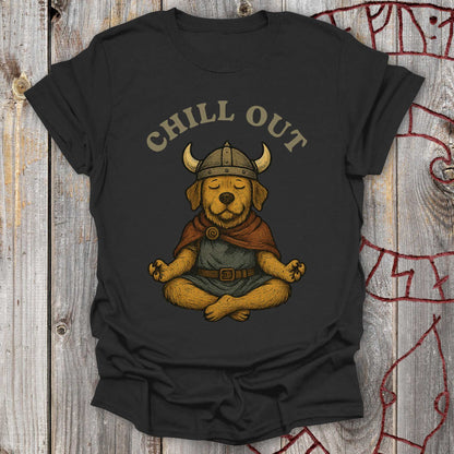Chill Out - Viking Dog Meditation T-Shirt