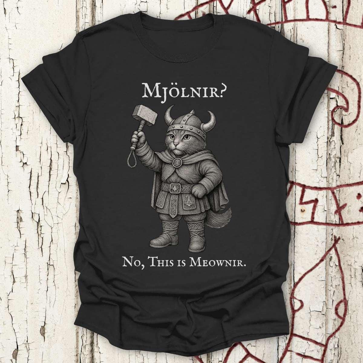 T-Shirt Mjölnir? No, This is Meownir - Viking Cat T-shirt Unisex size S M L XL 2XL