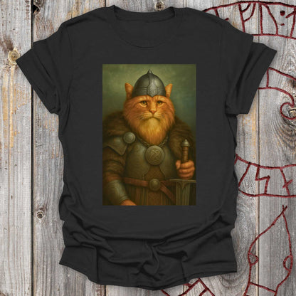 Medieval Viking King - Cat Portrait T-Shirt