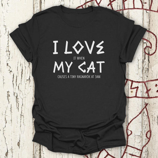 T-Shirt I Love My Cat - Funny Viking Cat Chaos T-shirt Unisex size S M L XL 2XL