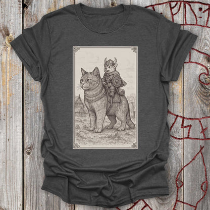 Medieval Cat With Small Viking Corgi – T-Shirt
