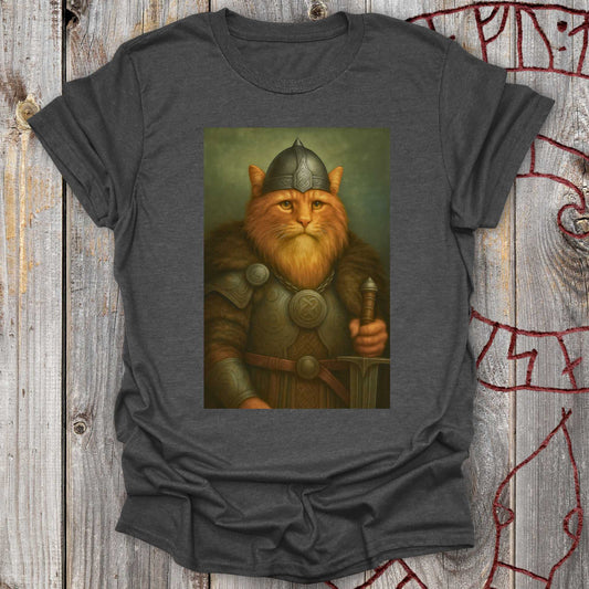 Medieval Viking King - Cat Portrait T-Shirt