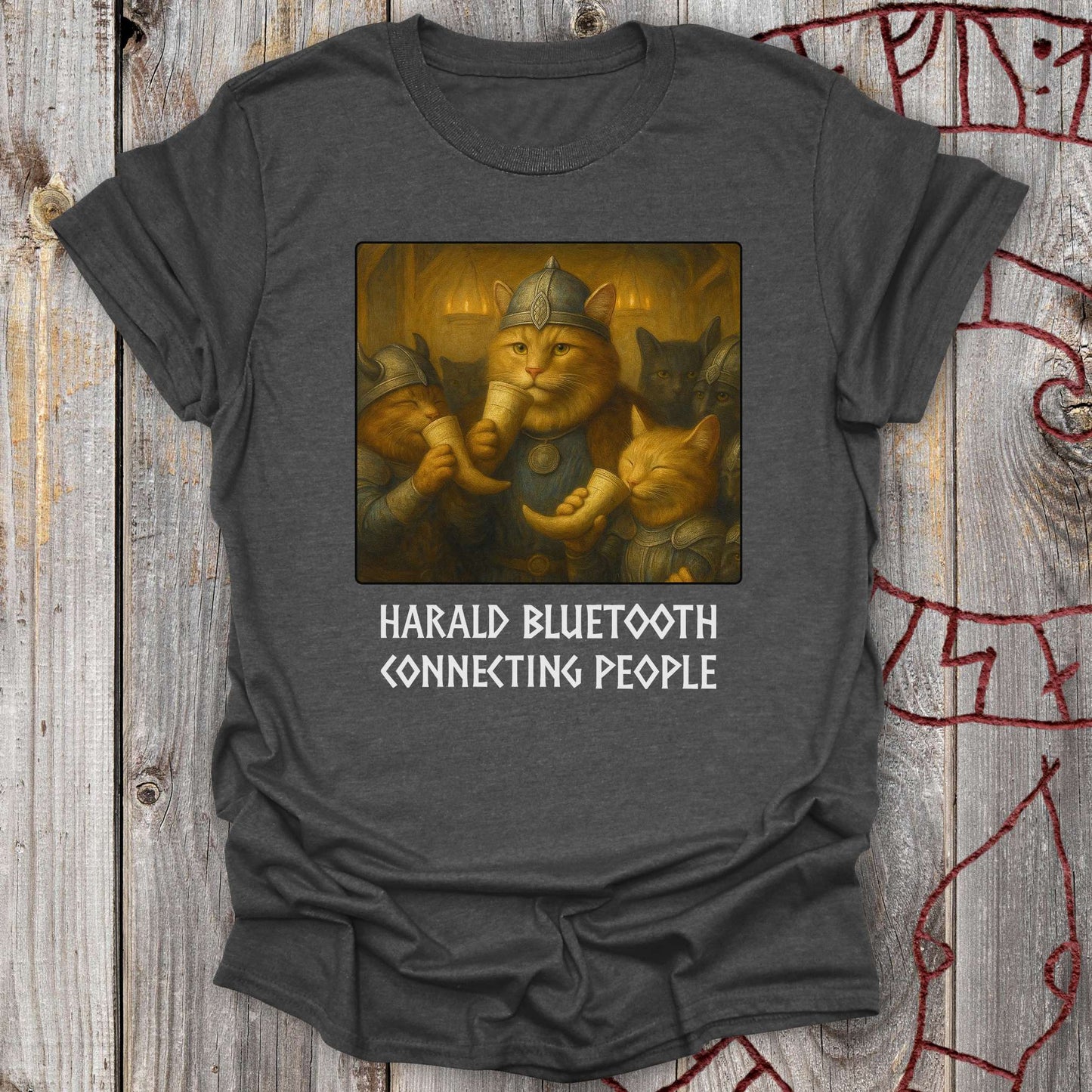 T-Shirt Harald Bluetooth Viking Cat T-Shirt Unisex size S M L XL 2XL