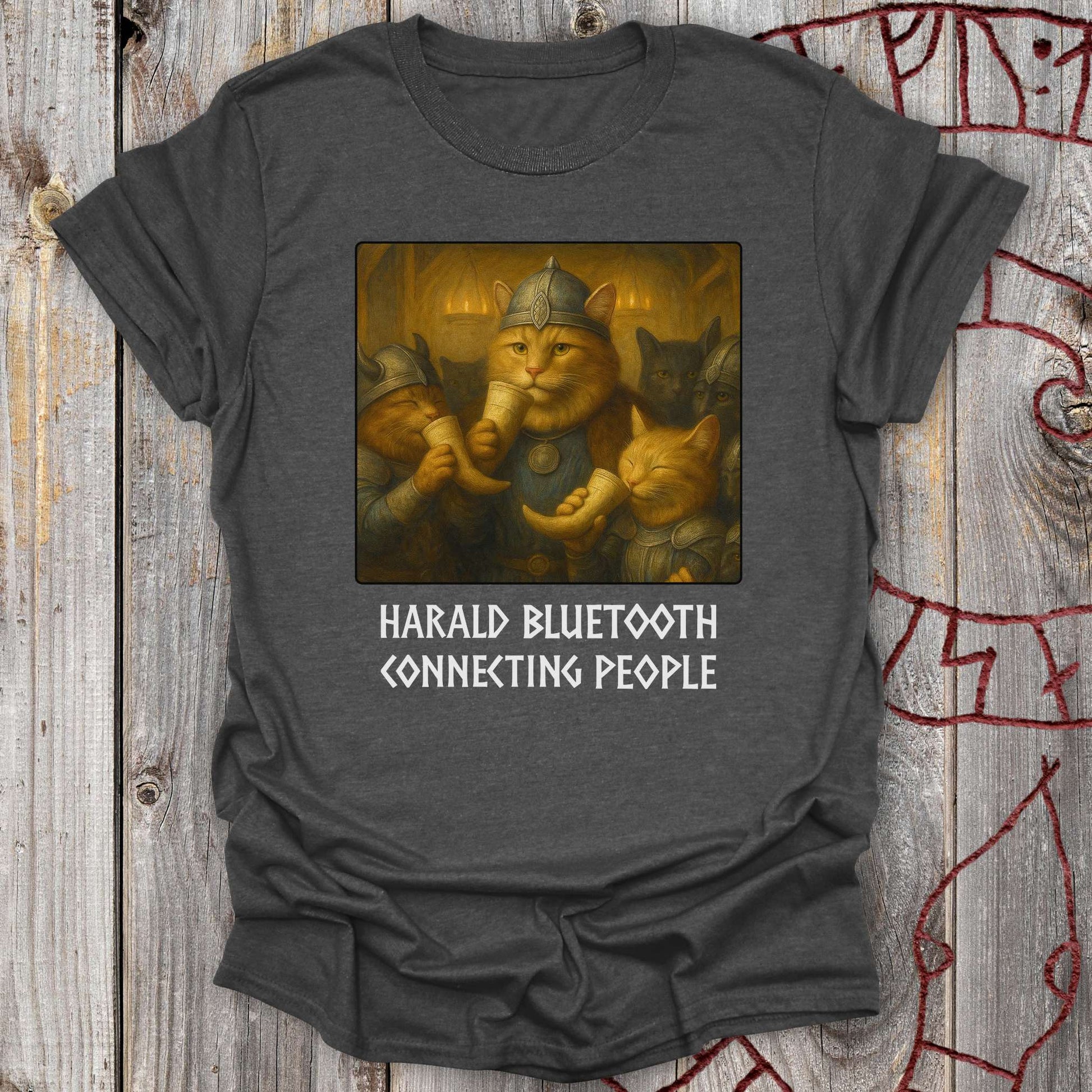 T-Shirt Harald Bluetooth Viking Cat T-Shirt Unisex size S M L XL 2XL