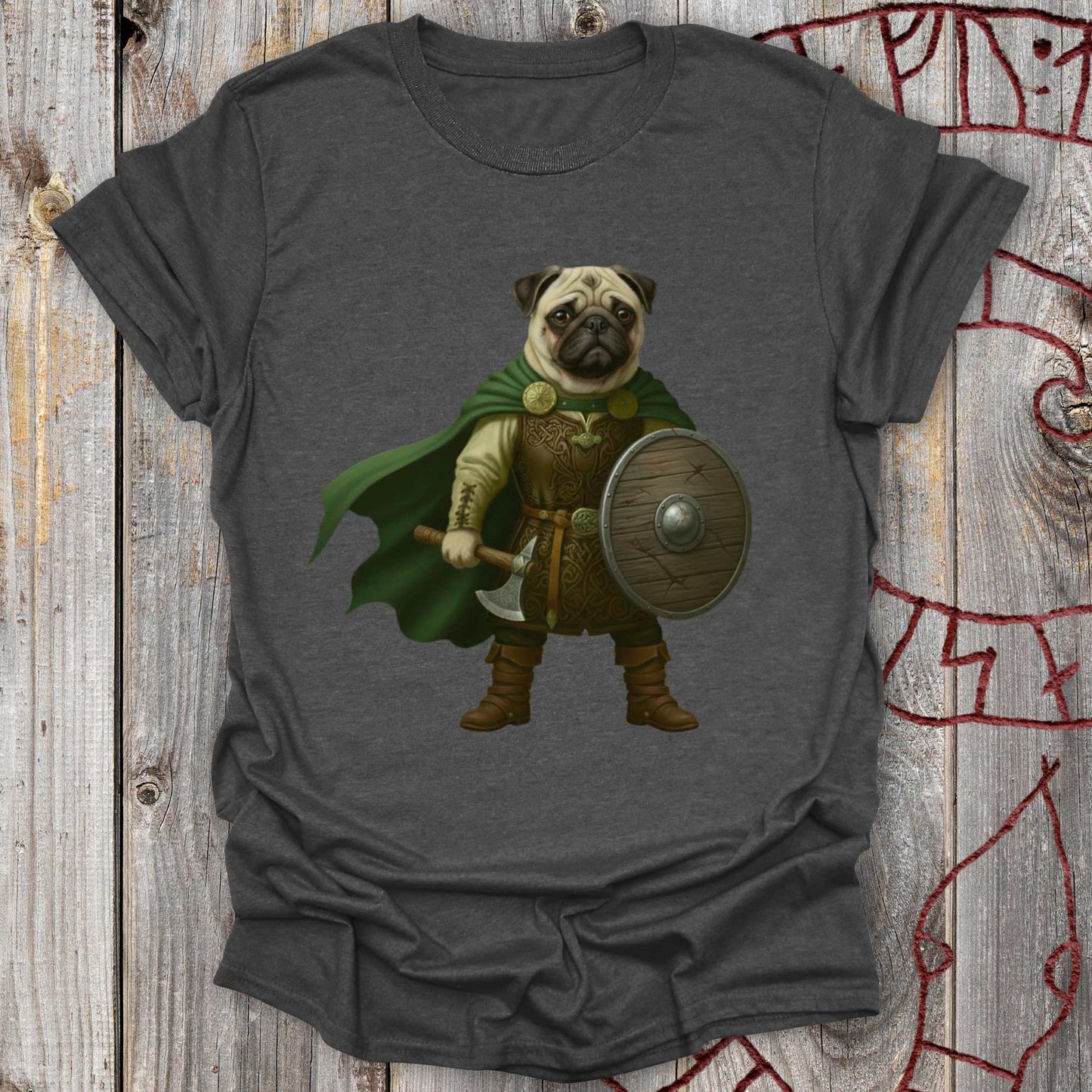 Brave Pug - Norse Hero Dog T-Shirt