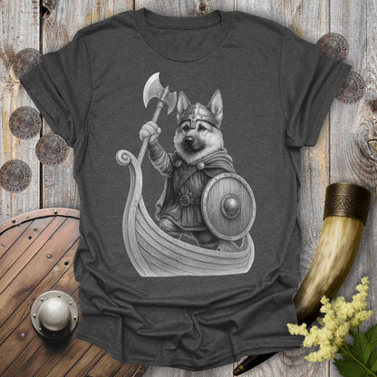 German Shepherd in Longship T-shirt