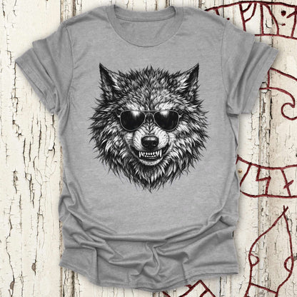 Fenrir Wolf with Sunglasses - Norse Mythology Creature T-shirt
