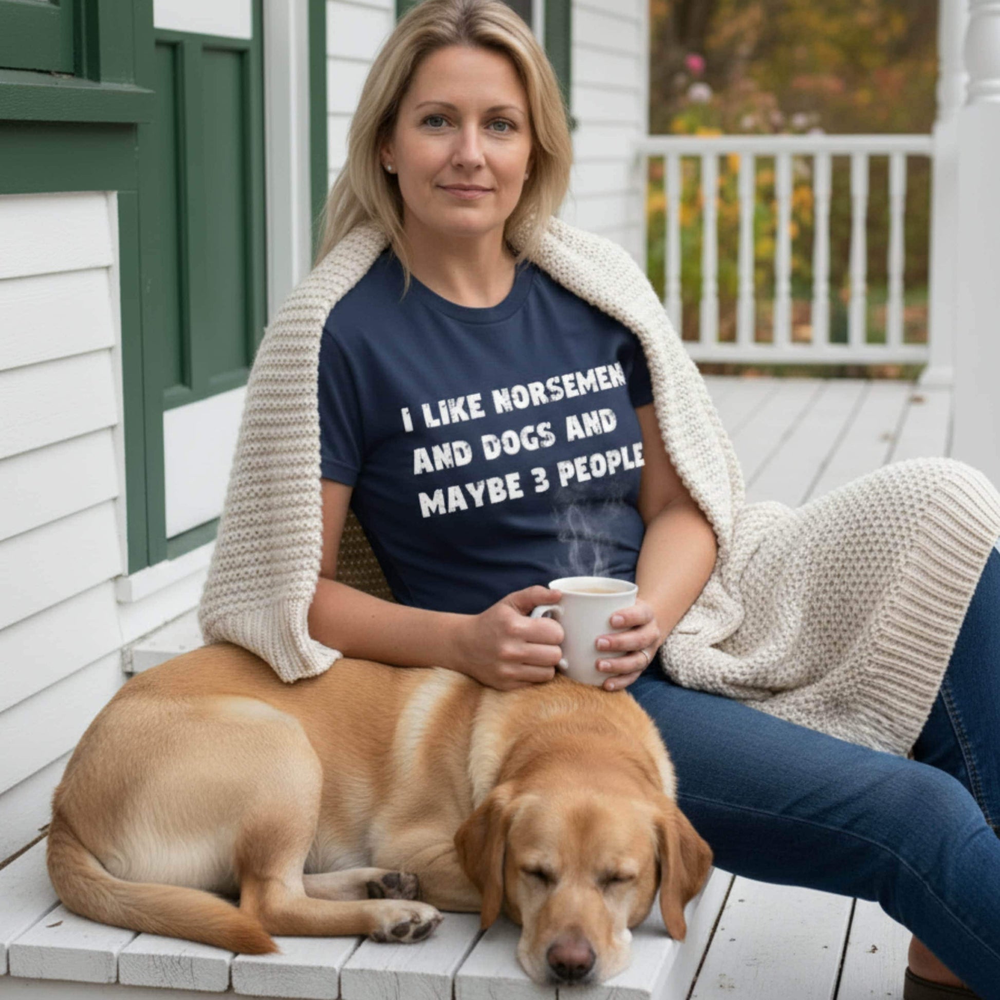 T-Shirt I Like Norsemen and Dogs and Maybe 3 People - T-Shirt Unisex size S M L XL 2XL