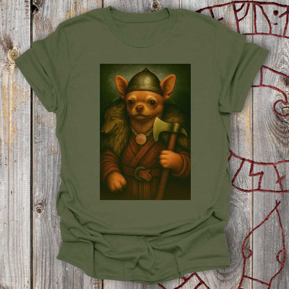 Chihuahua Viking Portrait T-Shirt