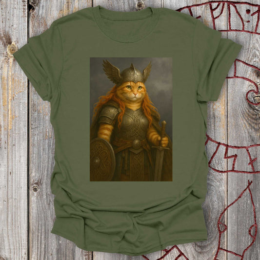 Valkyrie Warrior - Cat Portrait T-Shirt