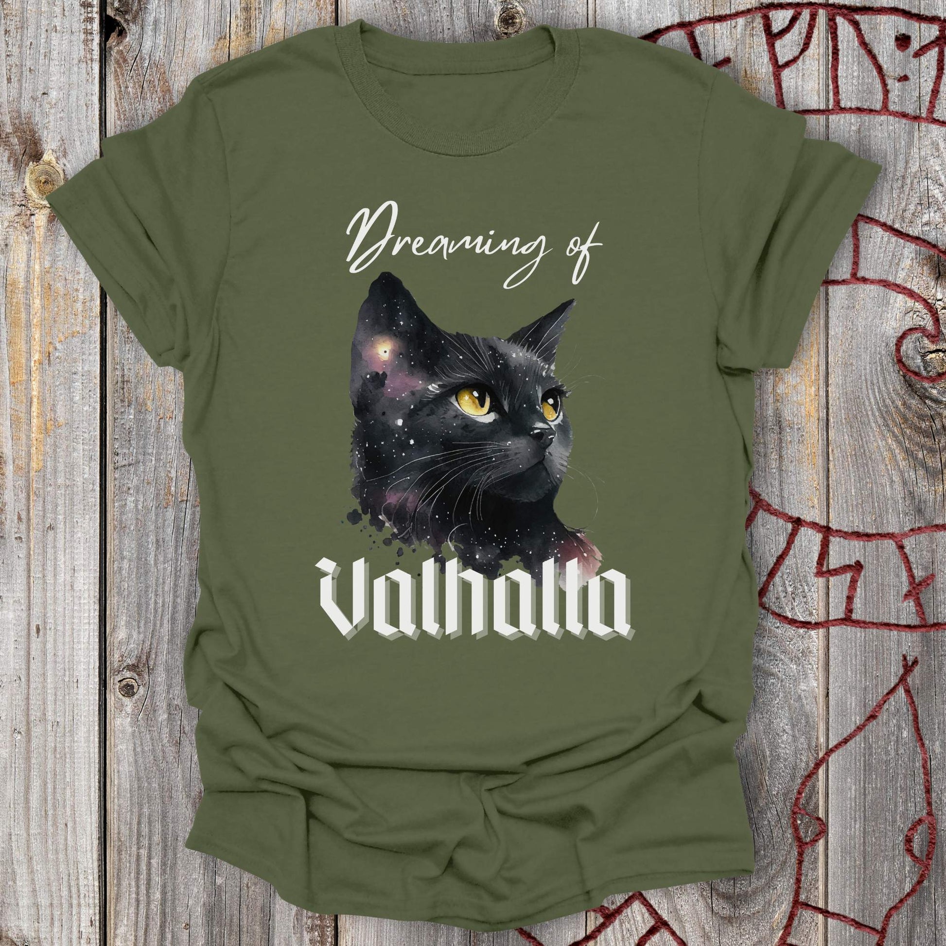 T-Shirt Dreaming of Valhalla - Celestial Cat T-Shirt Unisex size S M L XL 2XL