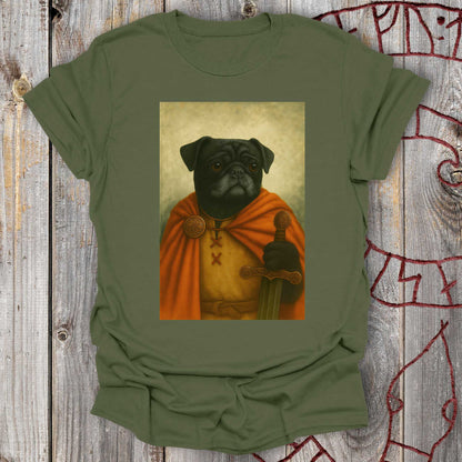 Black Pug Viking Portrait T-Shirt