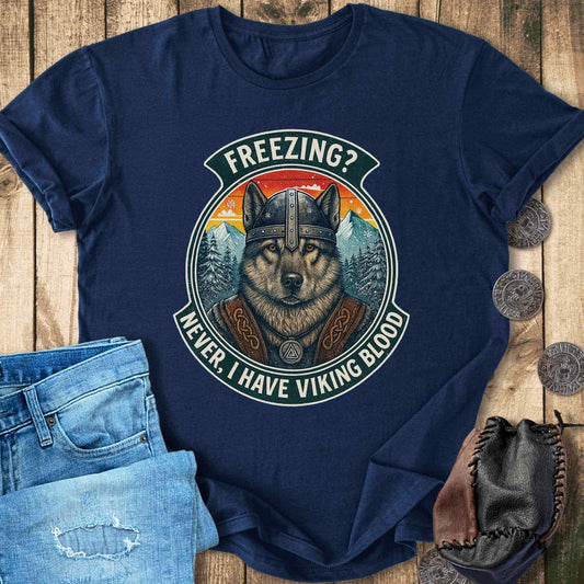 I Have Viking Blood - Norwegian Elkhound Viking T-shirt