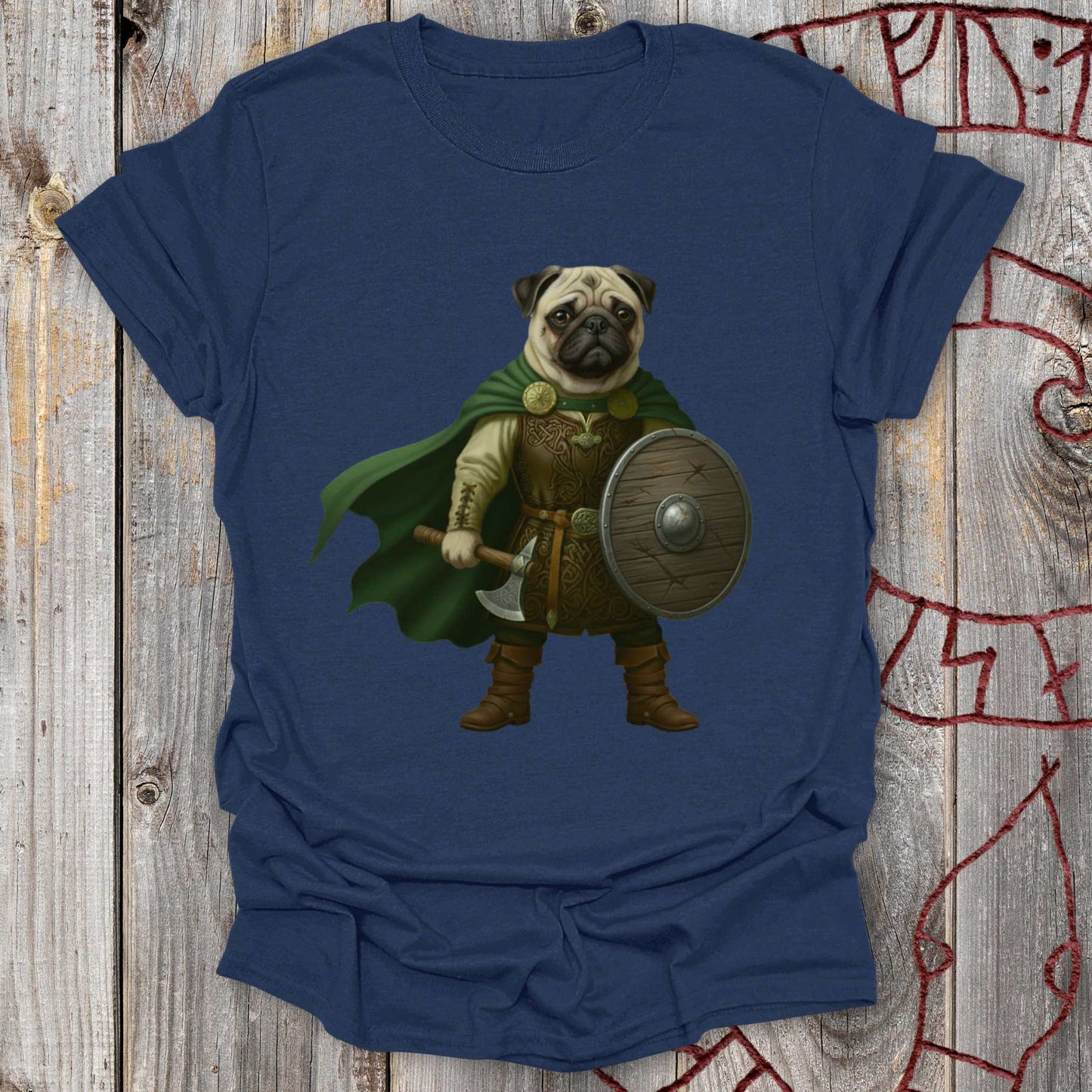 Brave Pug - Norse Hero Dog T-Shirt