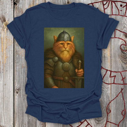 Medieval Viking King - Cat Portrait T-Shirt