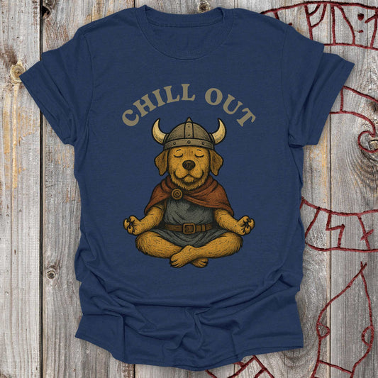 Chill Out - Viking Dog Meditation T-Shirt