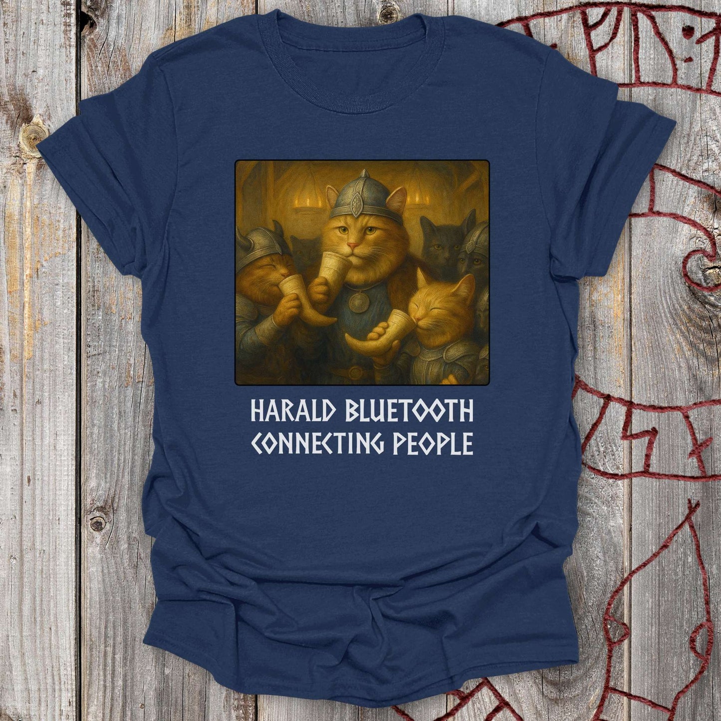 T-Shirt Harald Bluetooth Viking Cat T-Shirt Unisex size S M L XL 2XL
