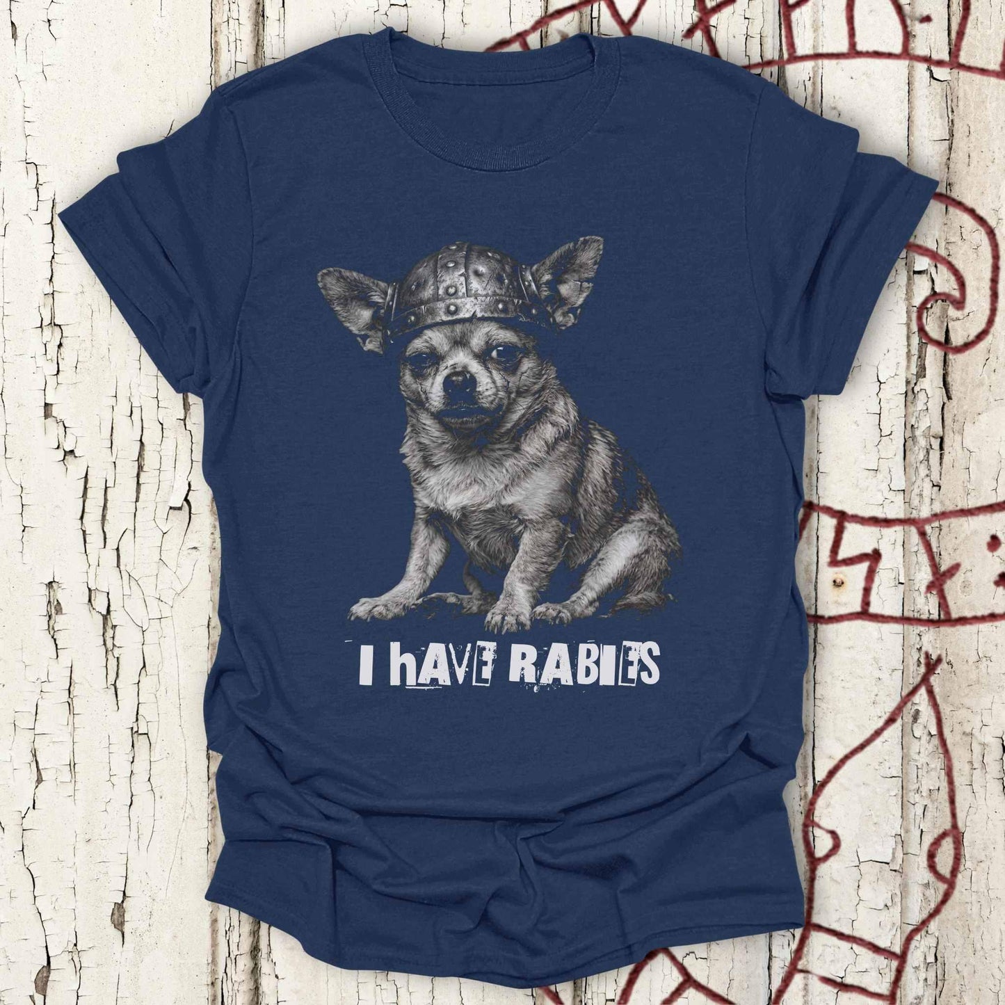 I Have Rabies - Funny Ransom Note Meme - Warrior Chihuahua T-shirt NEW!
