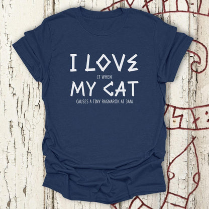 T-Shirt I Love My Cat - Funny Viking Cat Chaos T-shirt Unisex size S M L XL 2XL