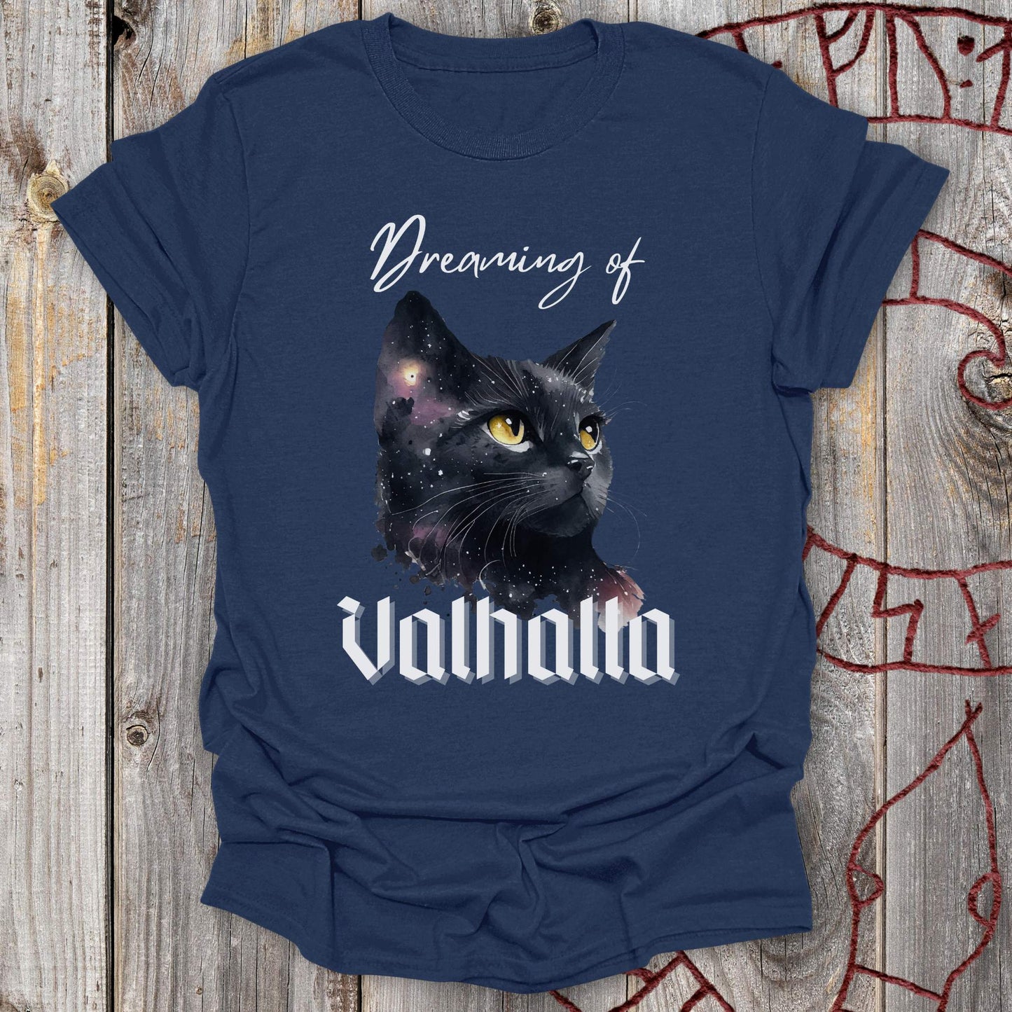 T-Shirt Dreaming of Valhalla - Celestial Cat T-Shirt Unisex size S M L XL 2XL