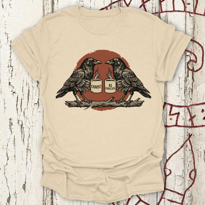 Chaos? As Expected - Huginn & Muninn Raven Retro T-shirt