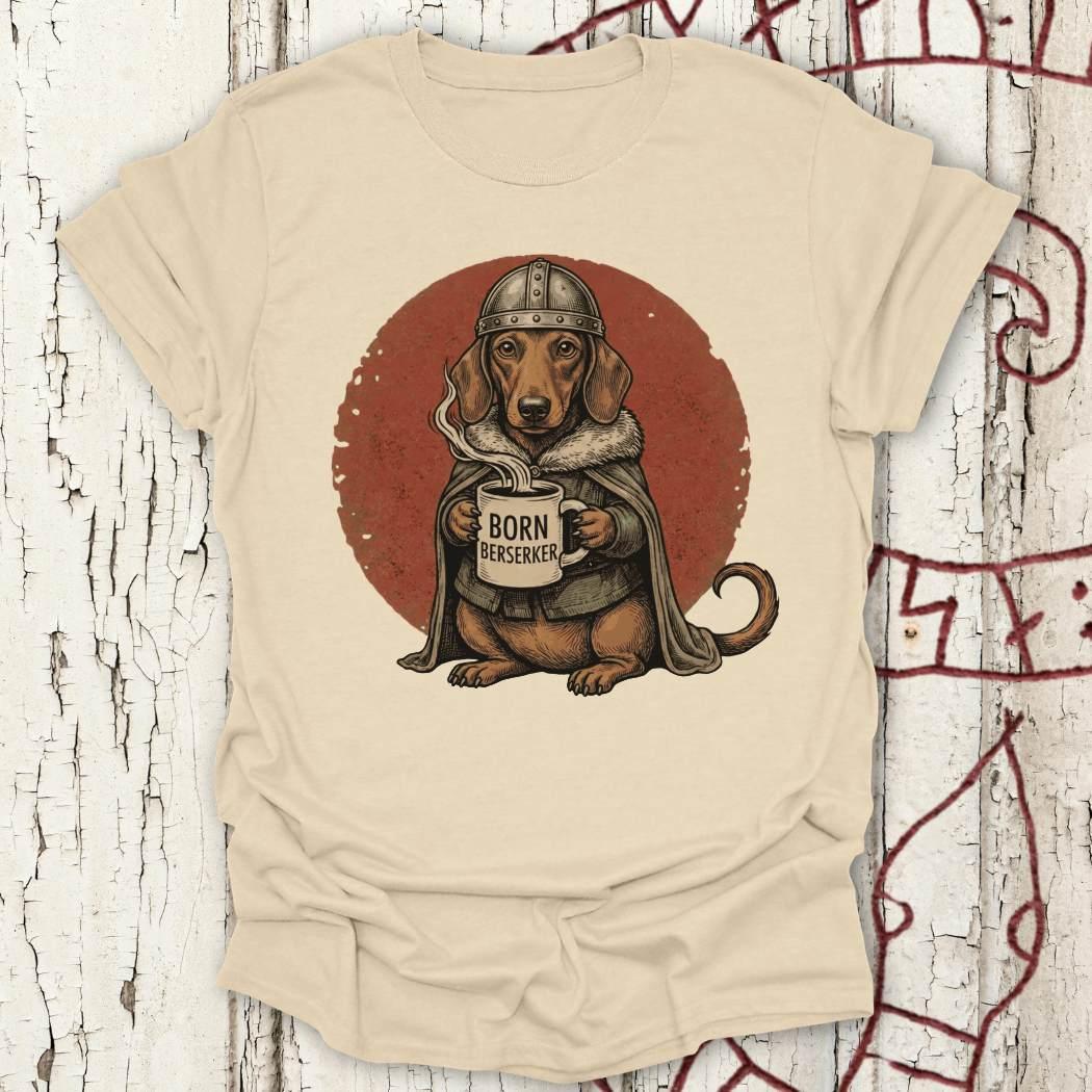 Born Berserker - Viking Dachhund Retro T-shirt NEW!