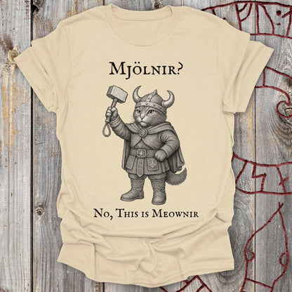 Mjölnir? No, This is Meownir - Viking Cat T-shirt