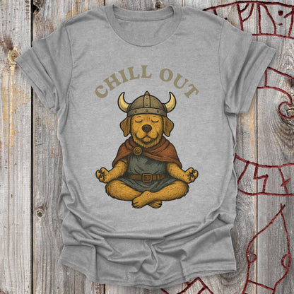 Chill Out - Viking Dog Meditation T-Shirt