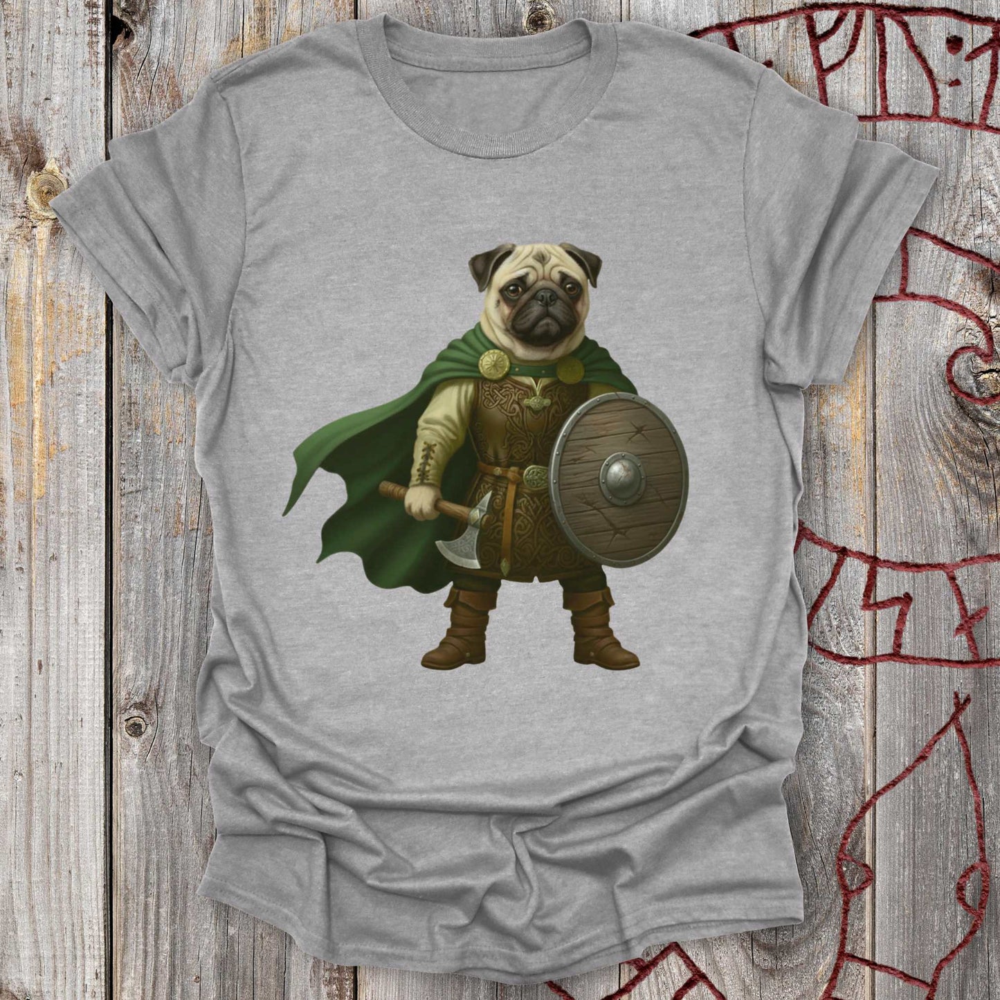 Brave Pug - Norse Hero Dog T-Shirt