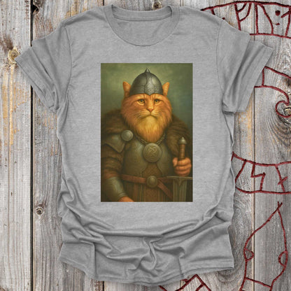 Medieval Viking King - Cat Portrait T-Shirt
