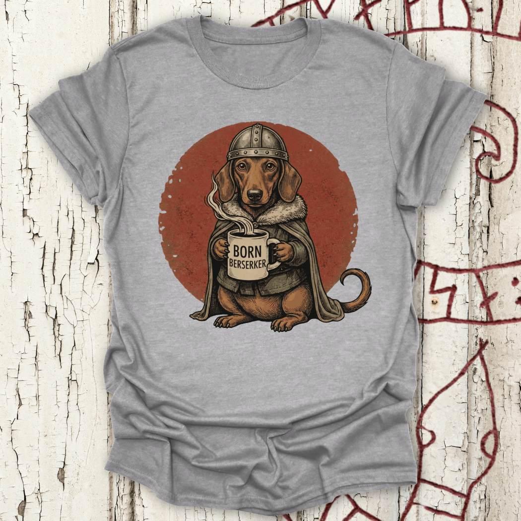 Born Berserker - Viking Dachhund Retro T-shirt NEW!