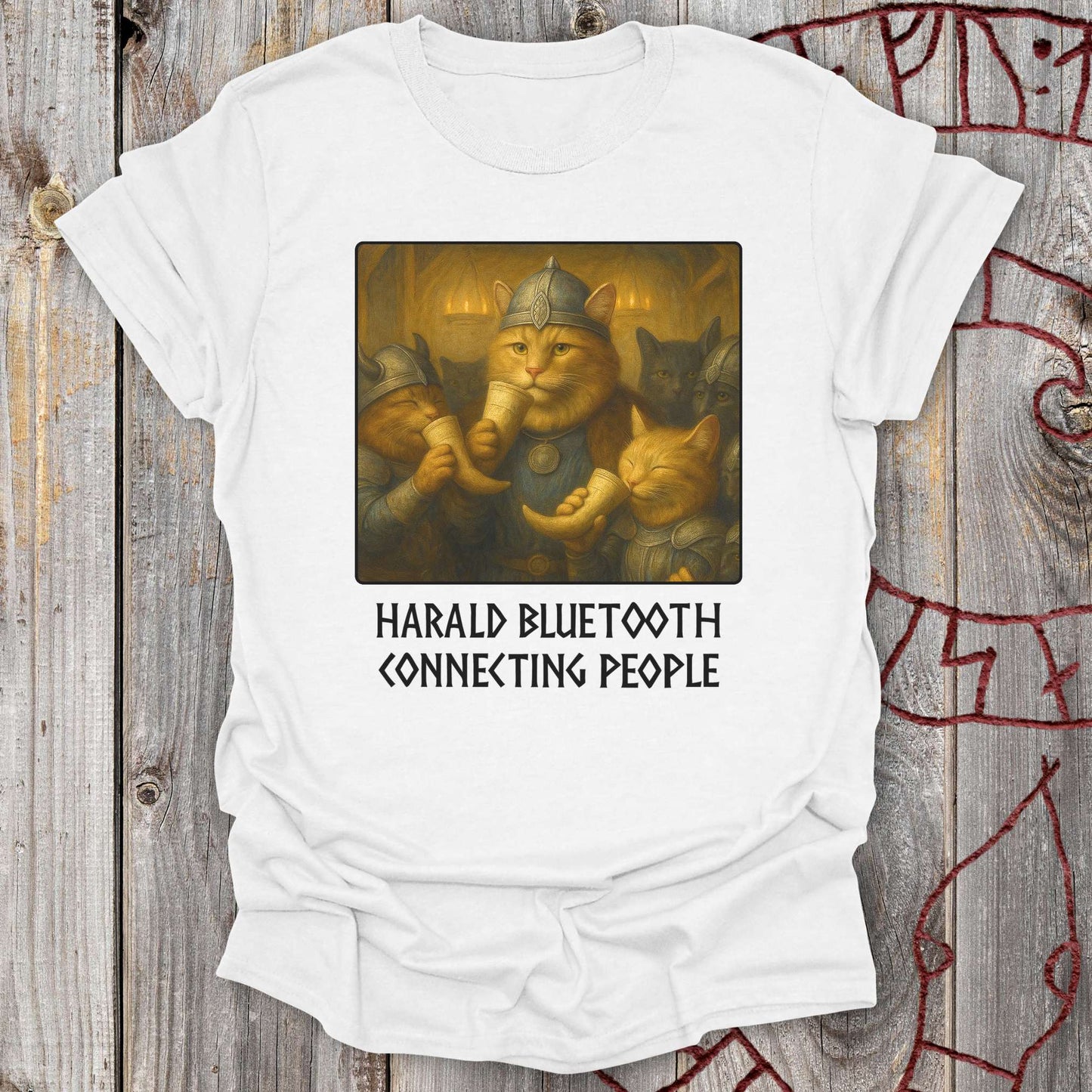T-Shirt Harald Bluetooth Viking Cat T-Shirt Unisex size S M L XL 2XL